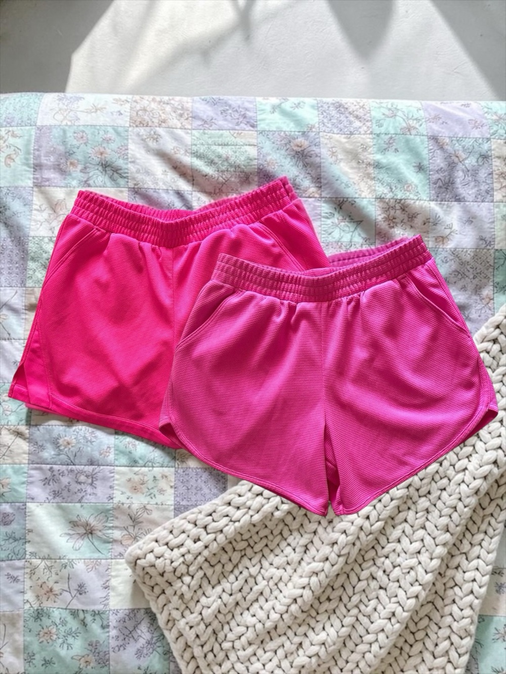 Athletic Works Girls XL (14–16) Pink Mesh Shorts Bundle 2‑Pair Set
